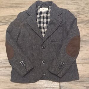 Nevada Kids Gray Blazer with Brown Elbow Patches
